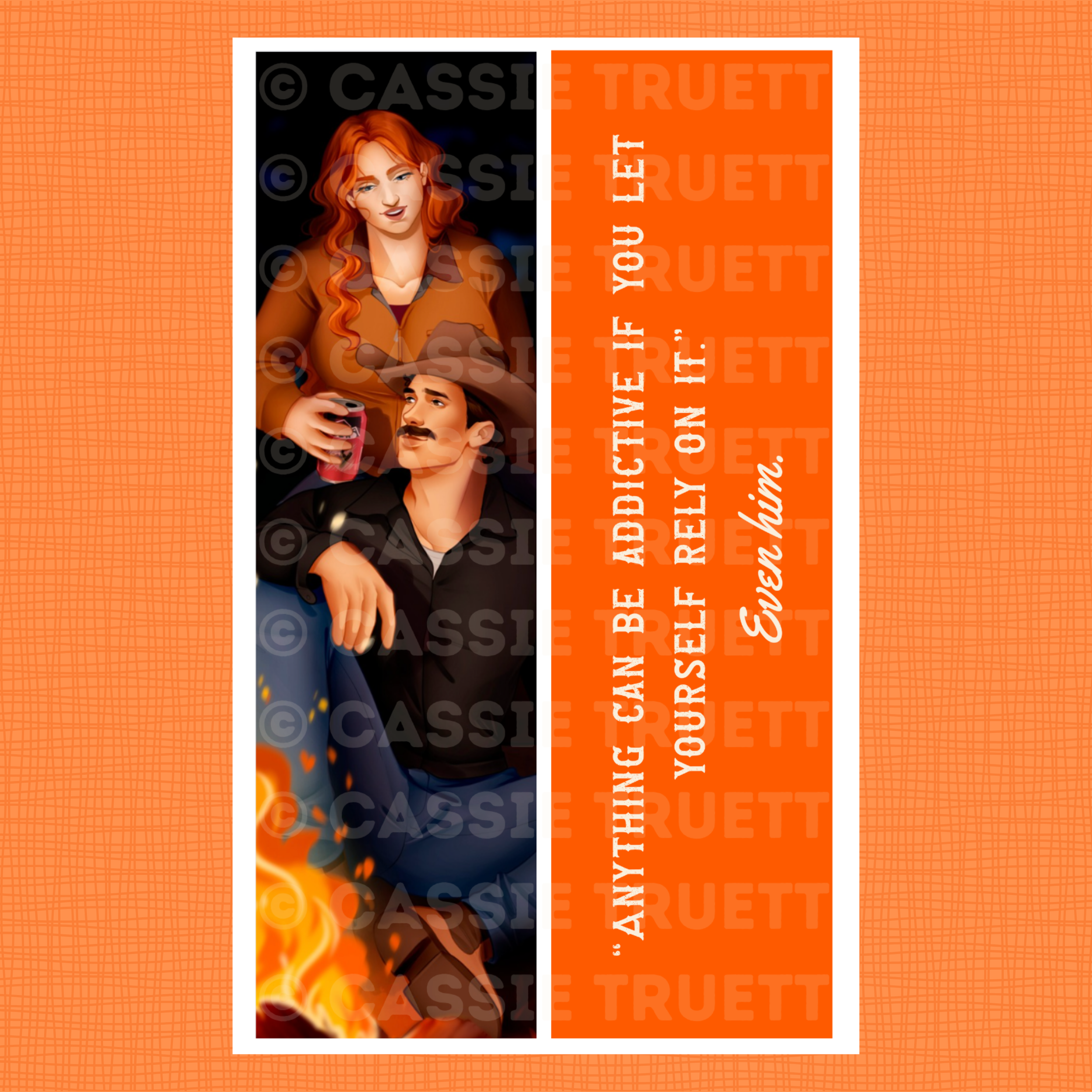 Austin & Maddox at the Bonfire Reversible Bookmark